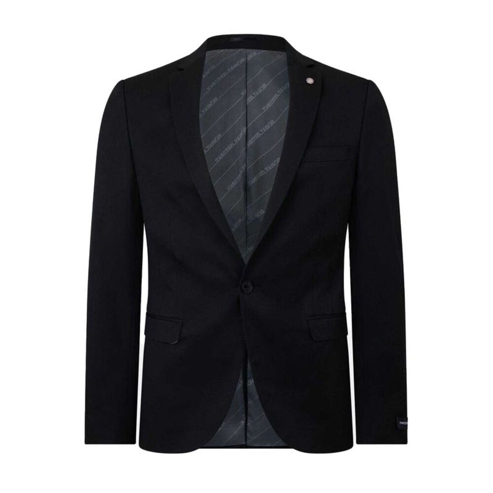Twisted Tailor Mens Stretch Skinny Suit Jacket / Black